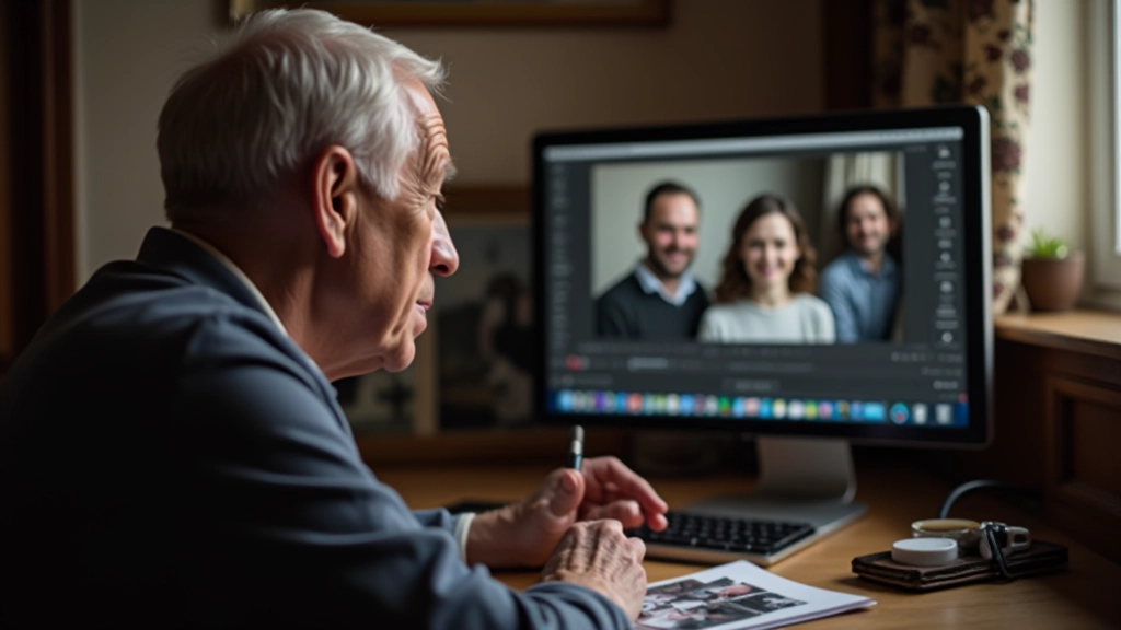 Digital photo editing on computer